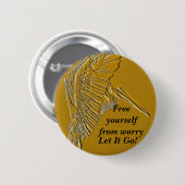 Golden Pelicans_ Ronde Button 5,7 Cm (Voorkant /achterkant)