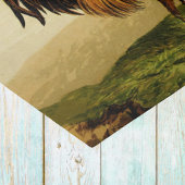 Golden Penciled Hamburg Haan en Kippen op Boerderi Tissuepapier