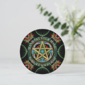Golden Pentacle Celestial New Moon Circle Kaart (Staand voorkant)