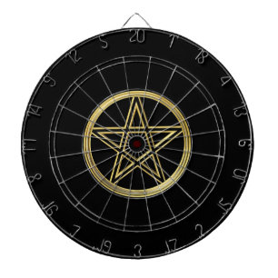 Golden pentagram dartbord