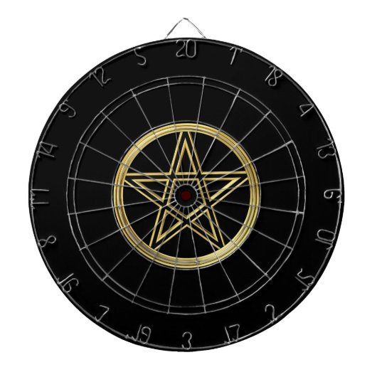 Golden pentagram dartbord (Voorkant)