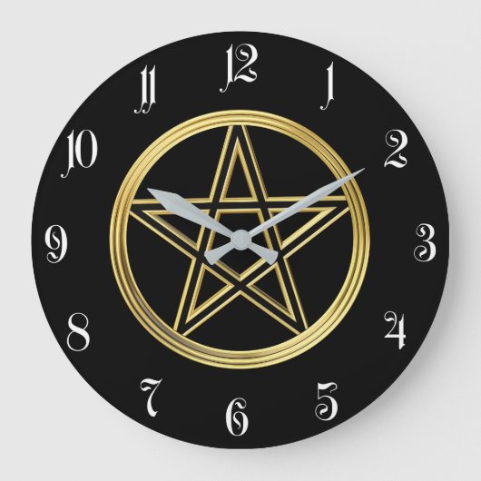 Golden pentagram grote klok (Voorkant)