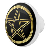 Golden pentagram keramische knop (Rechts)
