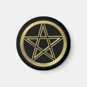 Golden pentagram magneet (Voorkant)
