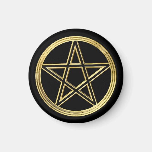 Golden pentagram magneet (Voorkant)