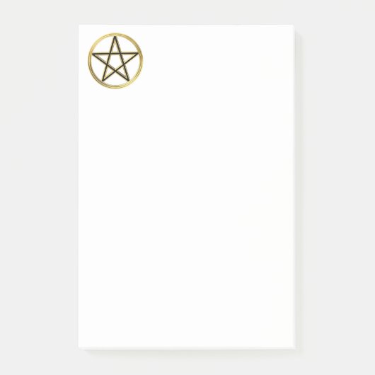 Golden pentagram post-it® notes (Voorkant)