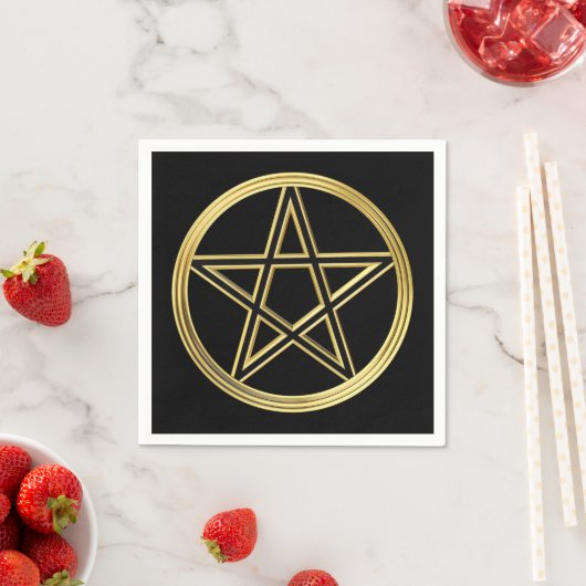 Golden pentagram servetten (Insitu)