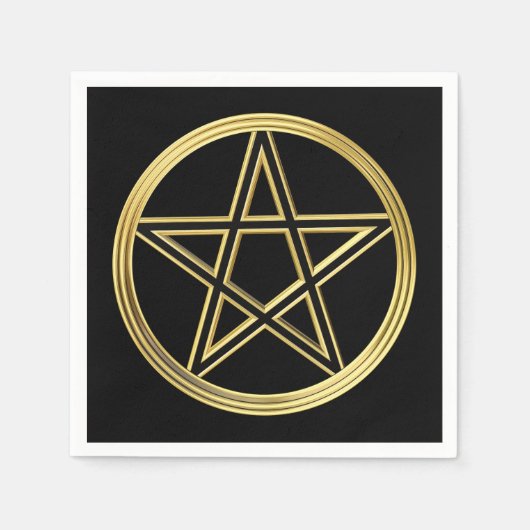 Golden pentagram servetten (Voorkant)