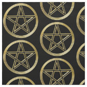 Golden pentagram stof (Swatch)
