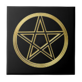 Golden pentagram tegeltje (Voorkant)