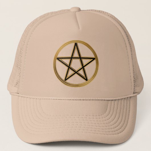 Golden pentagram trucker pet (Voorkant)
