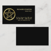 Golden pentagram visitekaartje (Voorkant / Achterkant)