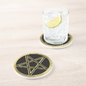 Golden pentagram zandsteen onderzetter (Zijkant)