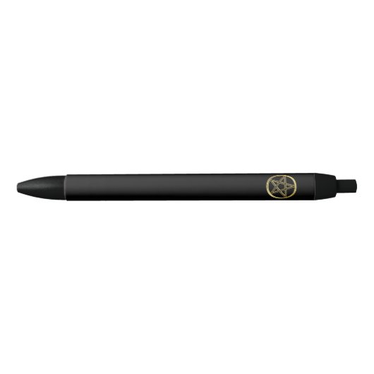 Golden pentagram zwarte inkt pen (Voorkant)
