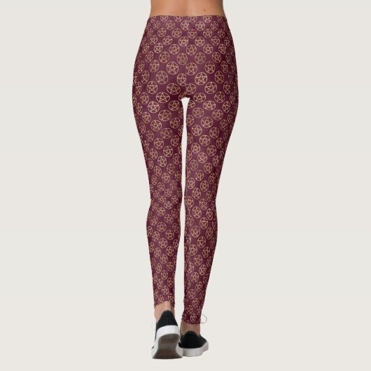 Golden Pentagrams Leggings (Achterkant)