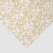 Golden Peonies Line Art over ivoor Tissuepapier (Detail)