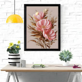 Golden Peony Elegance Foto Afdruk
