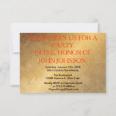 Golden Personalized Cigaro Uitnodiging (Achterkant)