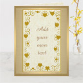 Golden Personalized Wenskaart Kaart (Gele Bloem)