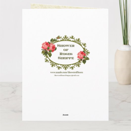 Golden Personalized Wenskaart Kaart (Achterkant)