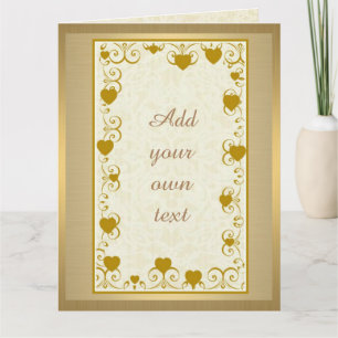 Golden Personalized Wenskaart Kaart