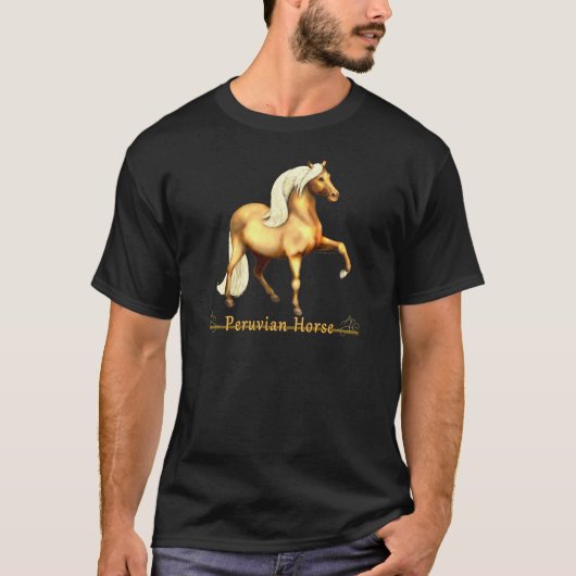 Golden Peruvian Horse T-shirt (Voorkant)