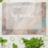 Golden Petal - wit Theedoek (Gevouwen)