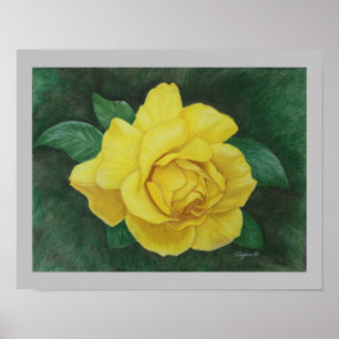 Golden Petals 11-inch x14-inch afdrukken Poster