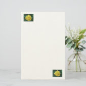 Golden Petals Briefpapier (Staand voorkant)