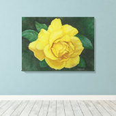 Golden Petals Wrapped Canvas Afdruk (Insitu (Houten vloer))