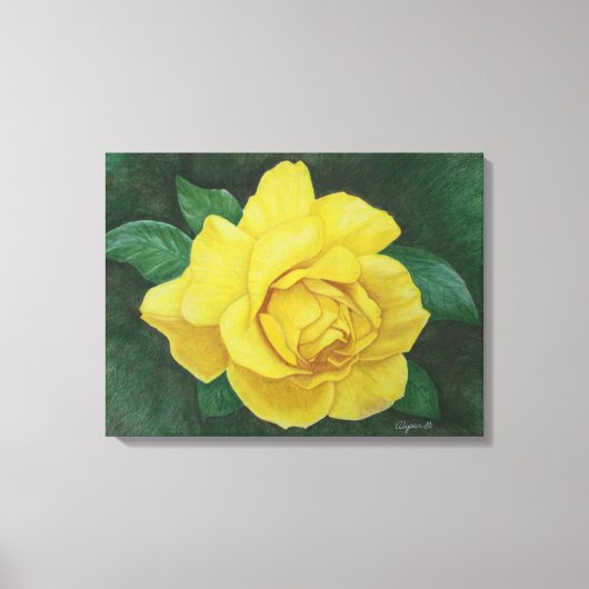 Golden Petals Wrapped Canvas Afdruk (Voorkant)