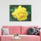 Golden Petals Wrapped Canvas Afdruk (Insitu (Woonkamer))