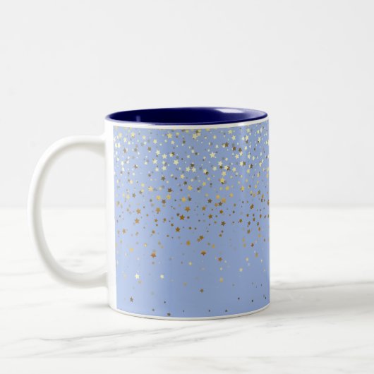 Golden Petite Stars Coffee Mok - Blue (Links)