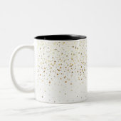 Golden Petite Stars Coffee Mok-White Tweekleurige Koffiemok (Links)