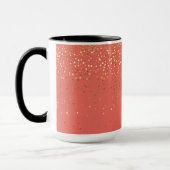 Golden Petite Stars Two-Tone Coffee Mok-Coral Mok (Links)