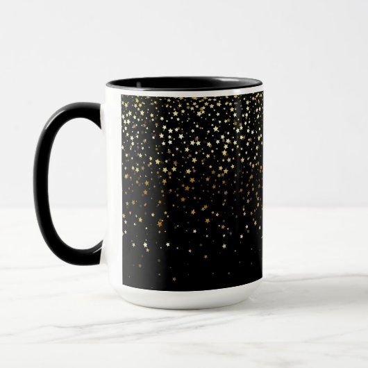 Golden Petite Stars Two-Tone Coffee Mok-Noir Mok (Links)