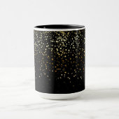 Golden Petite Stars Two-Tone Coffee Mok-Noir Mok (Midden)
