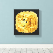 Golden Pharaonic Queen&Eye of HorusAncientEgyptian Canvas Afdruk (Insitu (Houten vloer))