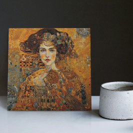 Golden Phase Gustav Klimt Mosaic Edwardian Woman C Tegeltje