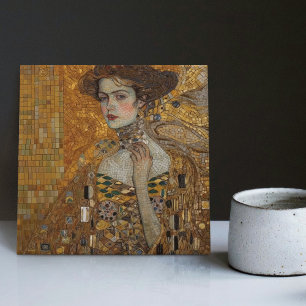 Golden Phase Gustav Klimt Mosaic Edwardian Woman C Tegeltje