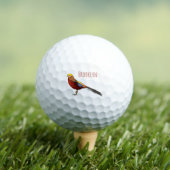 Golden pheasant bird cartoon illustration golfballen (Insitu Shirt)
