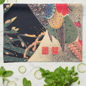 Golden Pheasant  Bird Japans Woodblock Pr Theedoek (Gevouwen)