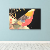 Golden Pheasant in de sneeuwpop Itô Jakuchã vogelk Canvas Afdruk (Insitu (Houten vloer))