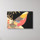 Golden Pheasant in de sneeuwpop Itô Jakuchã vogelk Canvas Afdruk (Voorkant)