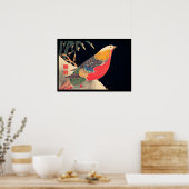 Golden Pheasant in de sneeuwvogel-Jakuchu (1900) Poster (Keuken)
