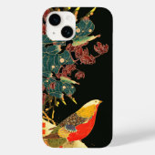 Golden Pheasant in Sneeuw Antiek Japans Bloemen Case-Mate iPhone Case (Achterkant)