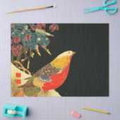 Golden Pheasant in Sneeuw Antiek Japans Bloemen Tissuepapier (Craft)