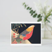 Golden Pheasant in sneeuw door Ito Jakuchu Briefkaart (Staand voorkant)