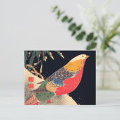 Golden Pheasant in sneeuw door Ito Jakuchu Briefkaart (Staand voorkant)