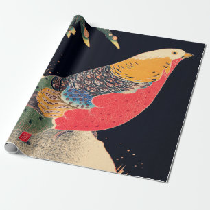 Golden Pheasant in sneeuw door Ito Jakuchu Cadeaupapier